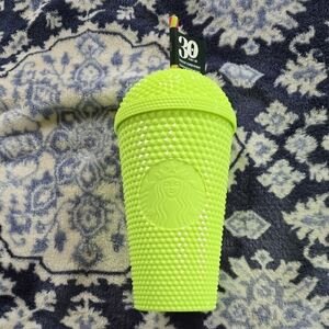 Starbucks 30th Anniversary Neon Green Studded Dome Cold Cup